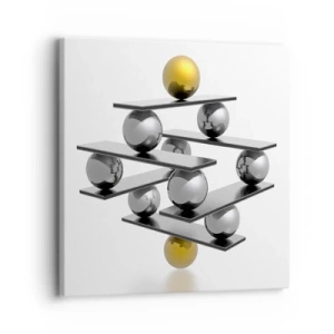 Cuadro sobre lienzo - Impresión de Imagen - Balance de oro y plata - 30x30 cm