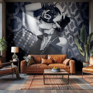 Fotomural Premium Canvas - Decoraciones, adornos, patrones... - Mujer, máscara veneciana, Modelo - 400x280 cm