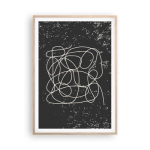 Póster en marco roble claro - Pensamientos errantes - 70x100 cm