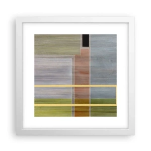 Póster en marco blanco - Recto y tranquilo - 30x30 cm
