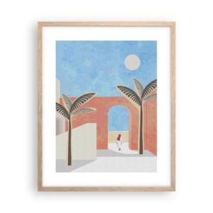Póster en marco roble claro - Un día árabe - 40x50 cm