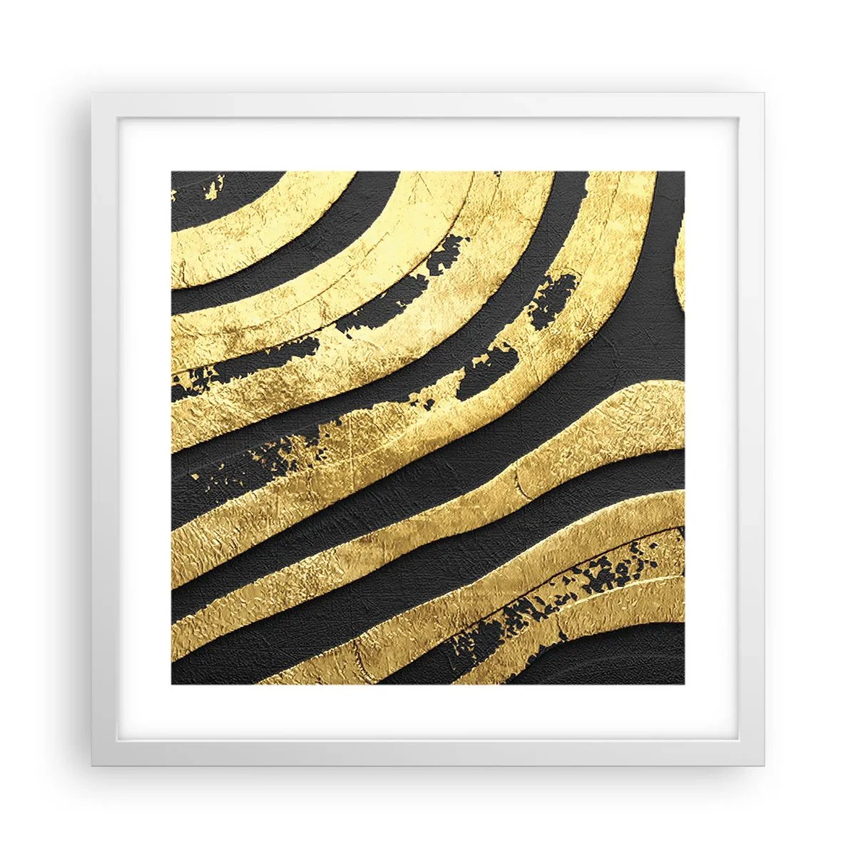Póster en marco blanco - Todo fluye - 40x40 cm