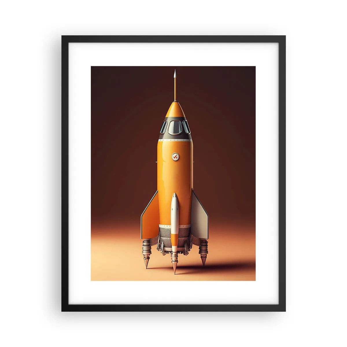 Póster en marco negro - Comienza con un sueño - 40x50 cm