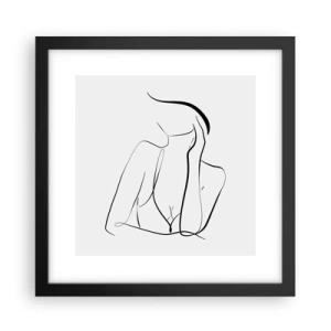 Póster en marco negro - En la ola de sueños - 30x30 cm