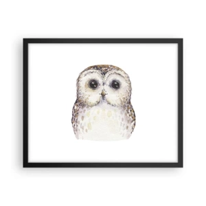 Póster en marco negro - Mírame a los ojos - 50x40 cm