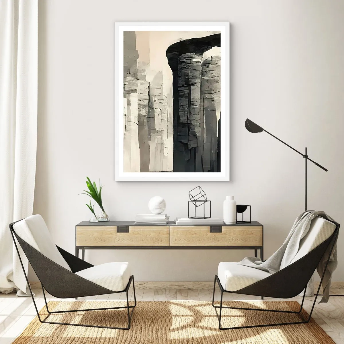 Póster en marco blanco - La majestuosidad de la antigüedad - 61x91 cm