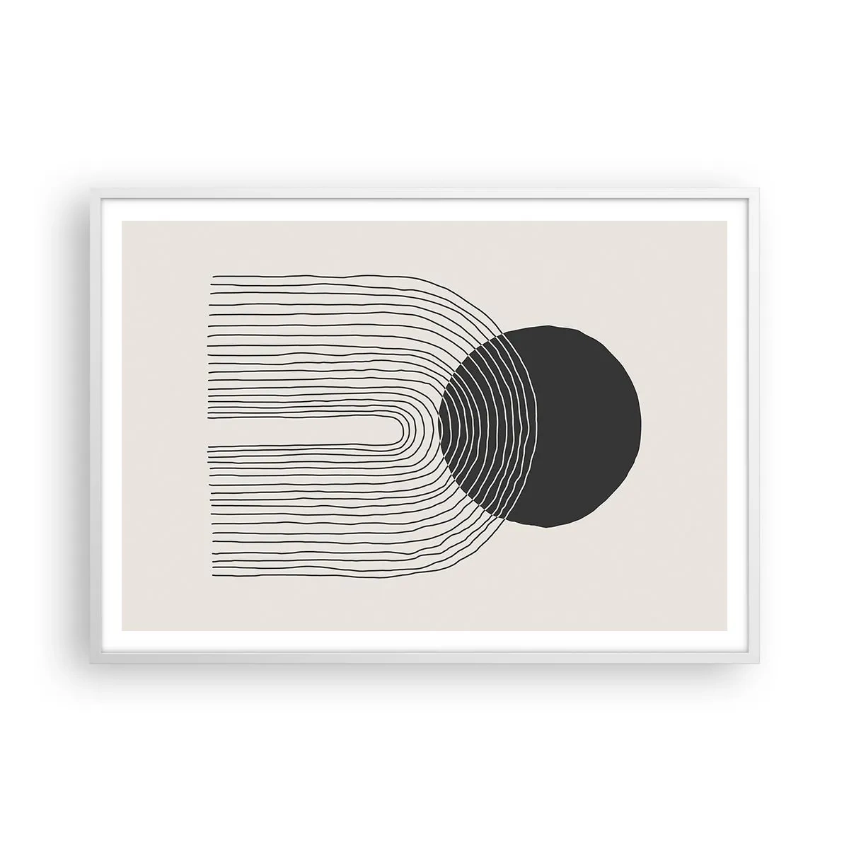 Póster en marco blanco - Temblor y certeza - 100x70 cm