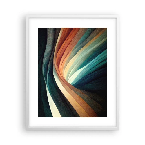 Póster en marco blanco - Tejido de colores - 40x50 cm