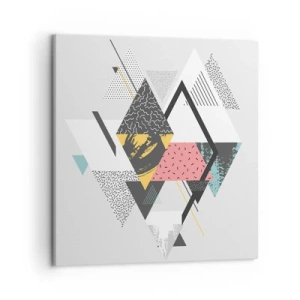 Cuadro sobre lienzo - Impresión de Imagen - Una variación del triángulo y el rombo - 50x50 cm