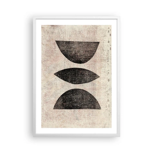 Póster en marco blanco - Abstracción étnica - 50x70 cm
