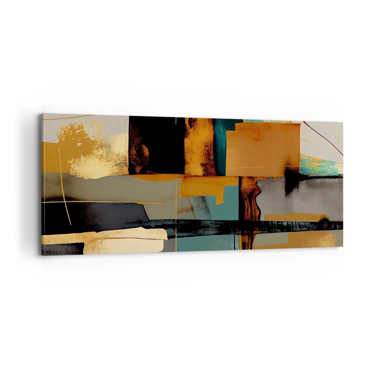 Cuadro sobre lienzo - Impresión de Imagen - Abstracción: luces y sombras - 100x40 cm