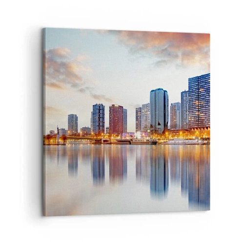 Cuadro sobre lienzo - Impresión de Imagen - La calma monumental de París - 60x60 cm