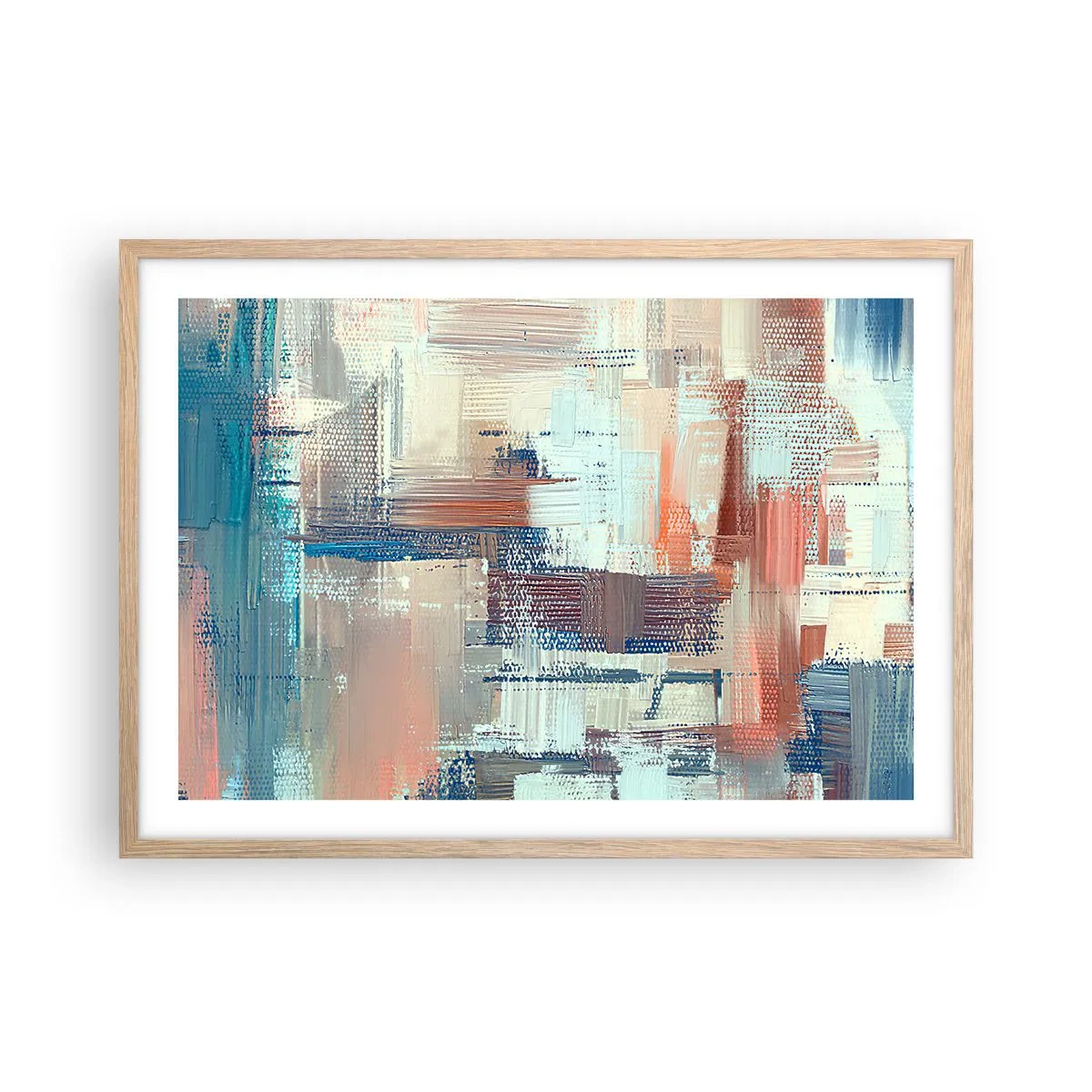 Póster en marco roble claro - Alcanzando la luz - 70x50 cm