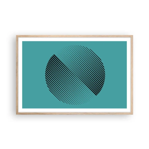 Póster en marco roble claro - El círculo: una variación geométrica - 91x61 cm