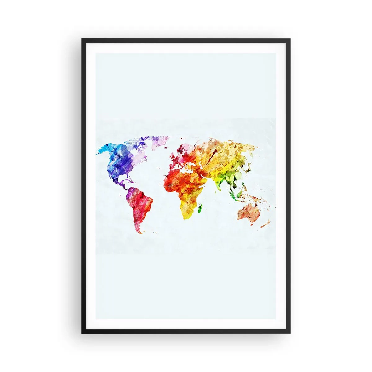 Póster en marco negro - Todos los colores del mundo - 70x100 cm