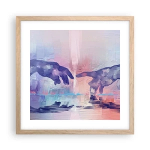 Póster en marco roble claro - Chispa divina de vida - 40x40 cm