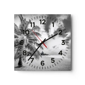 Reloj de pared - Reloj de vidrio - Anhelo de soledad.... - 30x30 cm