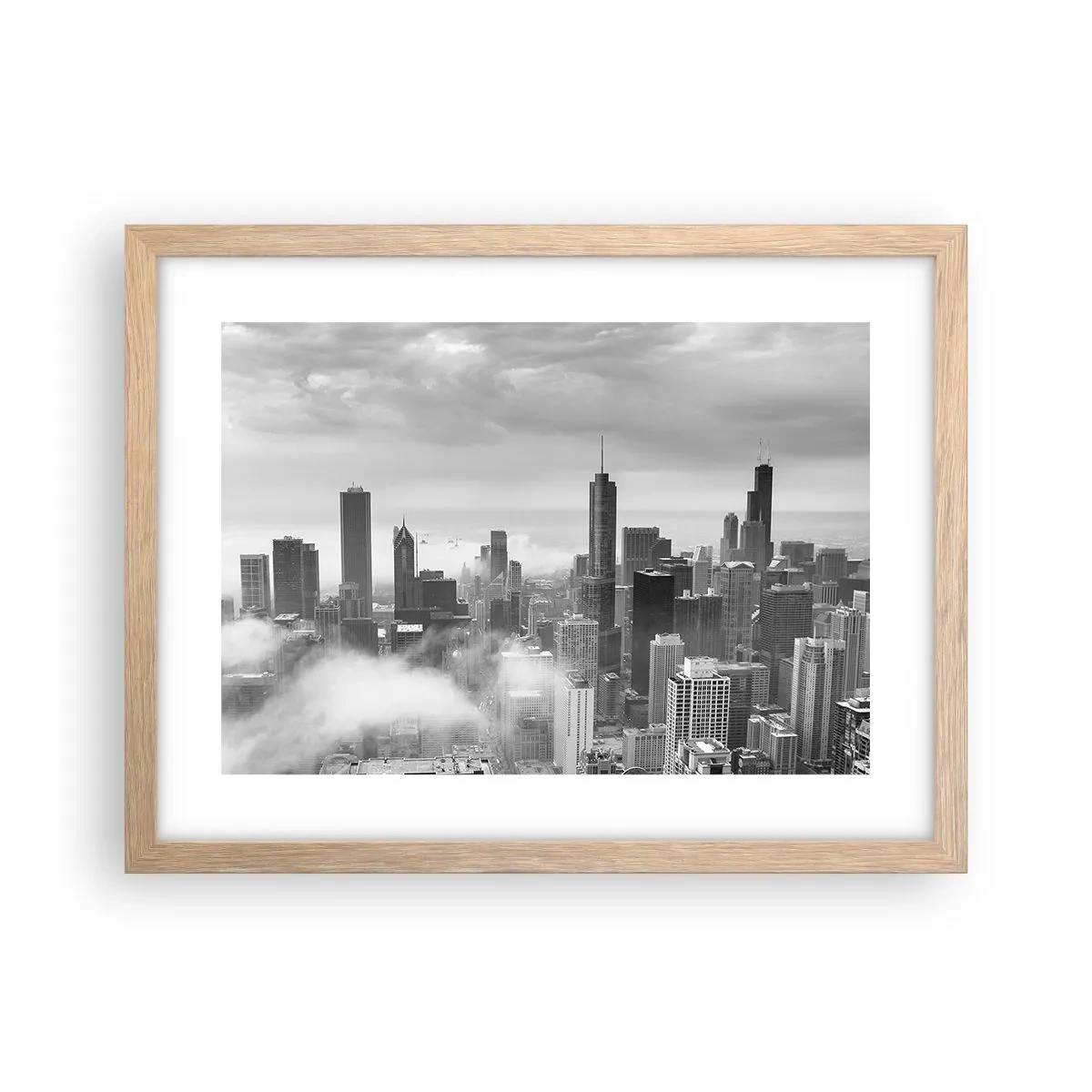 Póster en marco roble claro - Paisaje americano - 40x30 cm