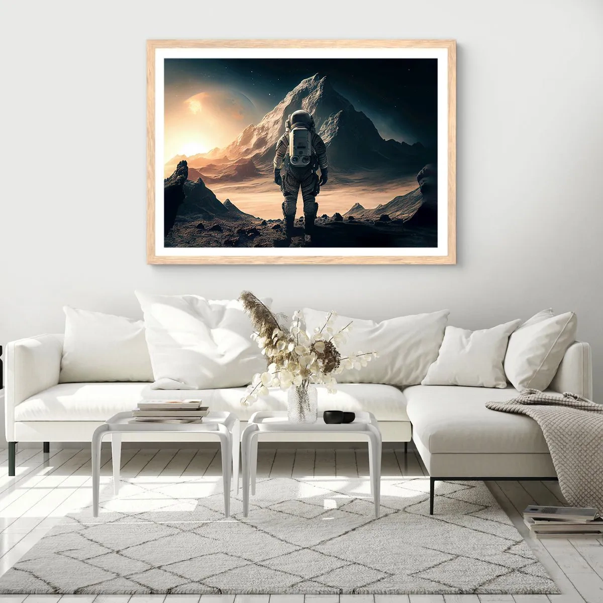 Póster en marco roble claro - Un nuevo reto - 91x61 cm