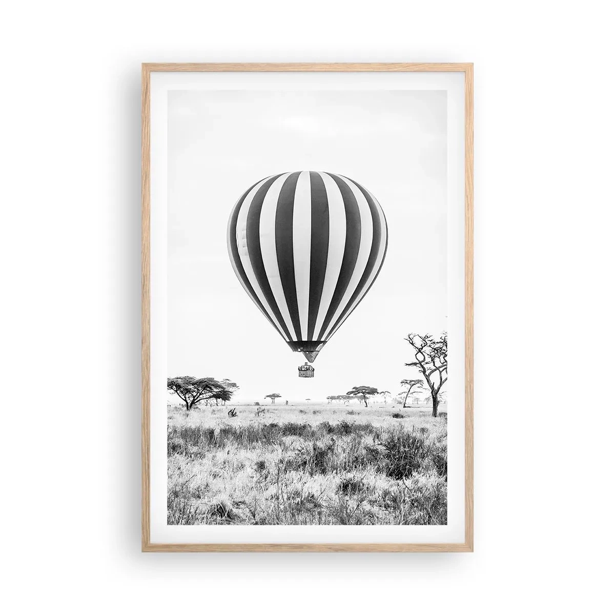 Póster en marco roble claro - Sobre la sabana - 61x91 cm