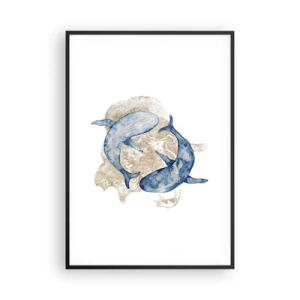 Póster en marco negro - ¿Amistad o amor? - 70x100 cm