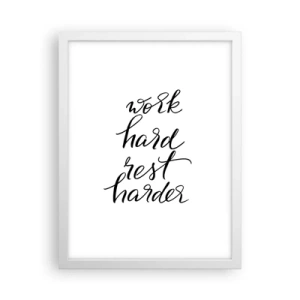 Póster en marco blanco - Balance de vida - 30x40 cm