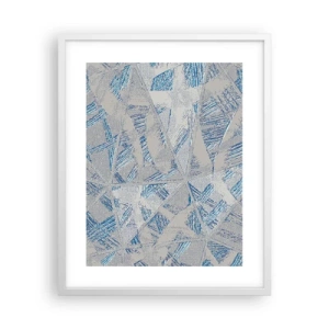 Póster en marco blanco - En un laberinto gris azulado - 40x50 cm