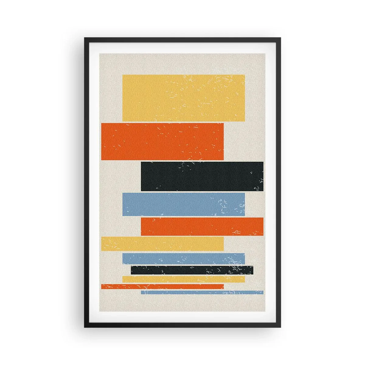 Póster en marco negro - Barras multicolor - 61x91 cm