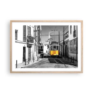 Póster en marco roble claro - Espíritu de Lisboa - 70x50 cm
