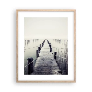 Póster en marco roble claro - Sumergirse en la paz - 40x50 cm