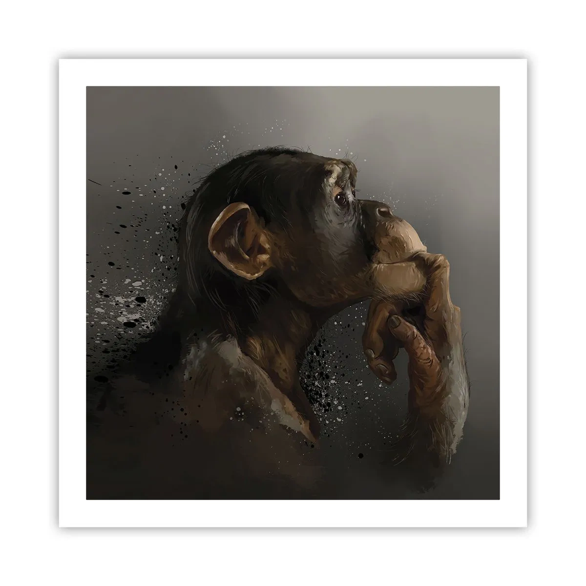 Póster - La evolución del pensador - 60x60 cm