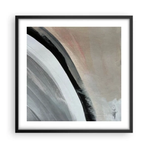 Póster en marco negro - Composición: un arco negro y gris - 50x50 cm