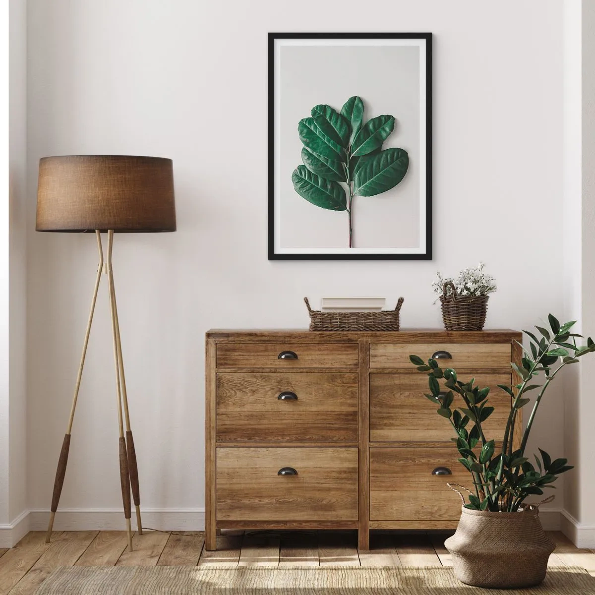 Póster en marco negro - El dibujo de la propia naturaleza - 30x40 cm