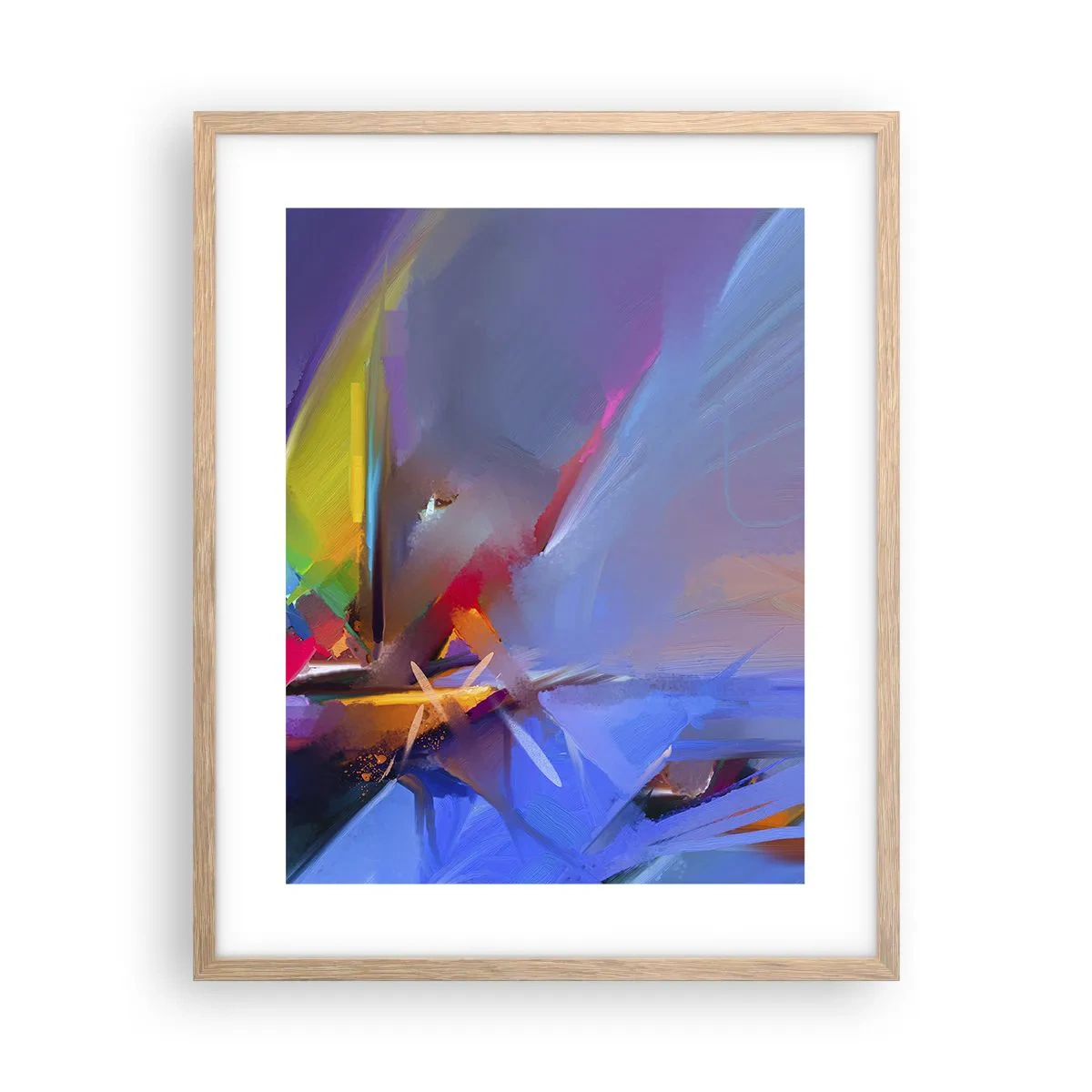 Póster en marco roble claro - Como un pájaro - 40x50 cm