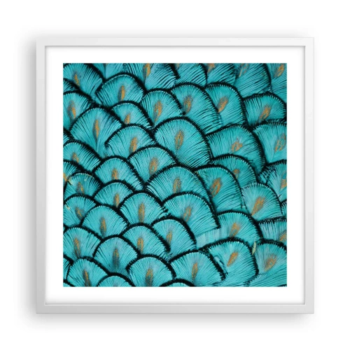 Póster en marco blanco - La gran gala de las plumas - 50x50 cm