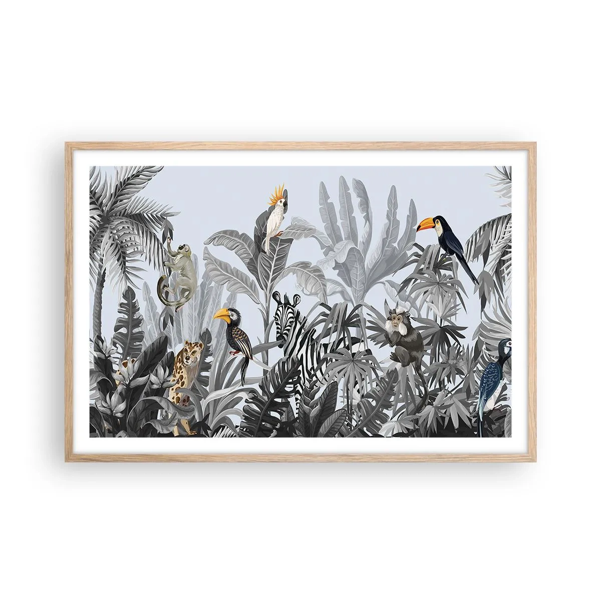 Póster en marco roble claro - Un cuento de hadas africano - 91x61 cm