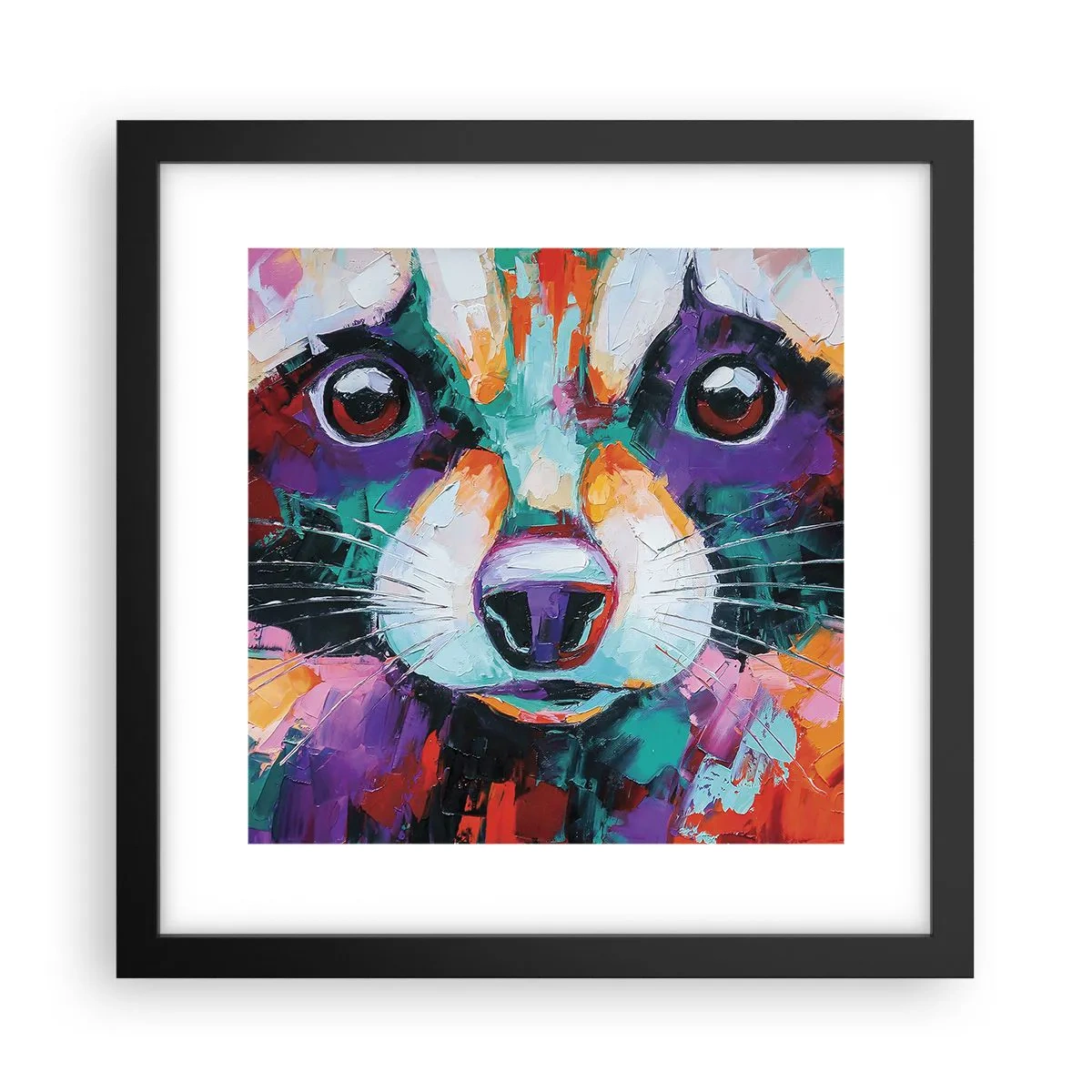 Póster en marco negro - Solo buenas emociones - 30x30 cm