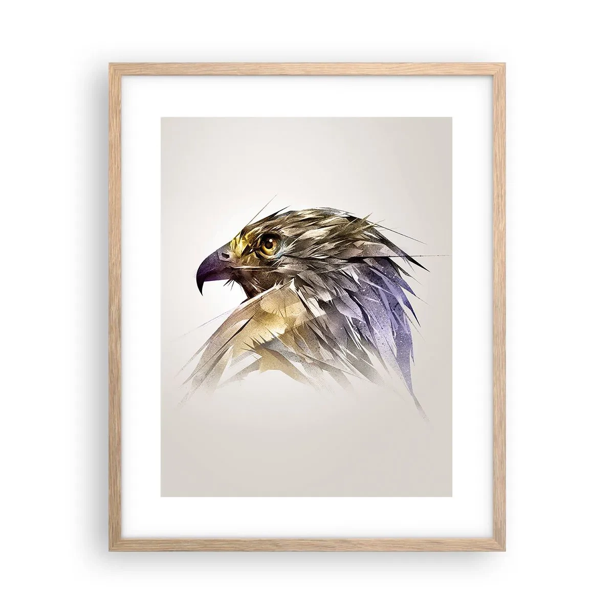 Póster en marco roble claro - Retrato de un guerrero - 40x50 cm