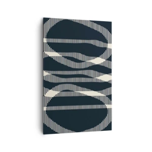 Cuadro sobre lienzo - Impresión de Imagen - Líneas geométricas en tonos claros sobre un fondo oscuro. - 80x120cm - Un intento de romper la oscuridad - Decoración de pared moderna para salón y dormitorio ARTTOR