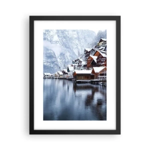 Póster en marco negro - En un decorado de invierno - 30x40 cm
