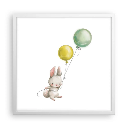 Póster en marco blanco - ¡Yo también volaré! - 50x50 cm