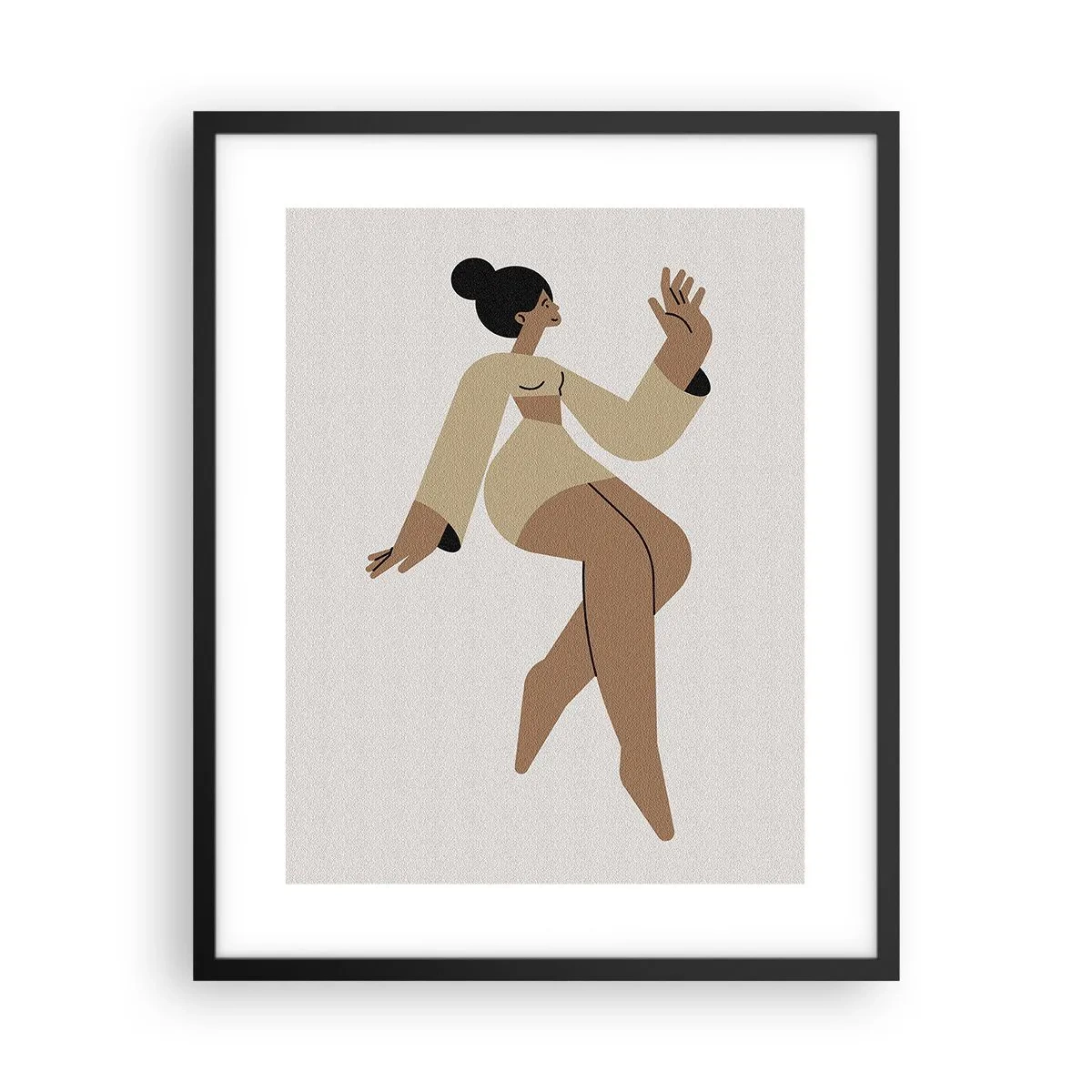 Póster en marco negro - Forma de gracia - 40x50 cm