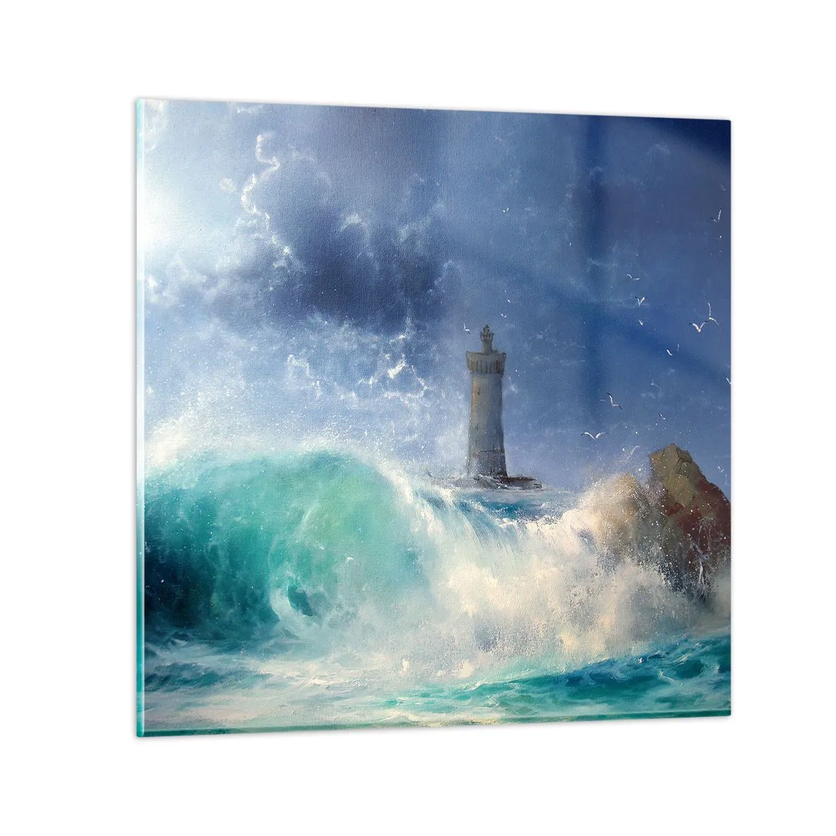 Cuadro sobre vidrio - Impresiones sobre Vidrio - En guardia contra los elementos - 50x50 cm