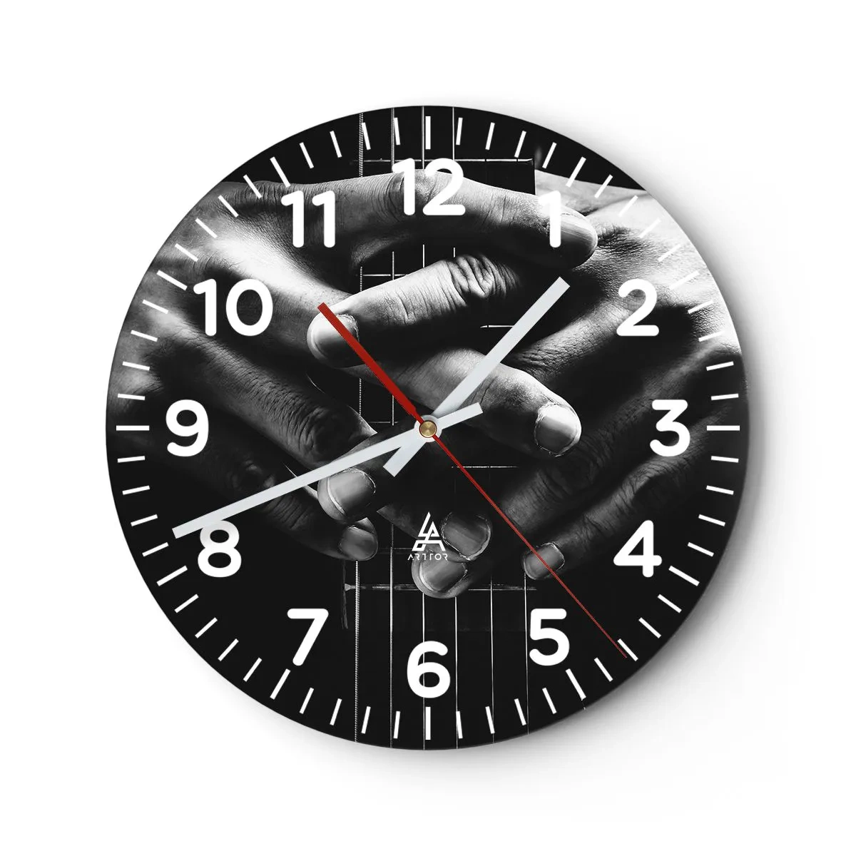 Reloj de pared - Reloj de vidrio - La oración del artista - 30x30 cm