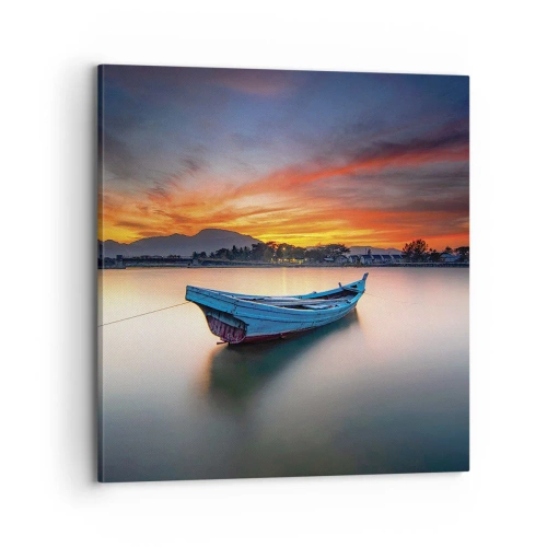 Cuadro sobre lienzo - Impresión de Imagen - Se avecina una buena noche - 70x70 cm