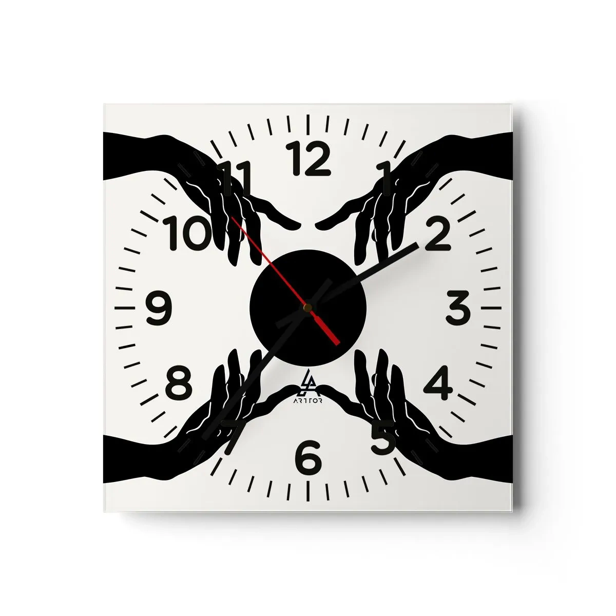 Reloj de pared - Reloj de vidrio - Una señal secreta - 30x30 cm