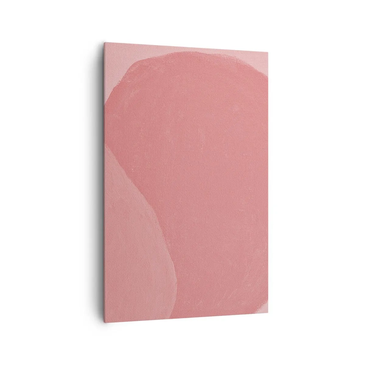 Cuadro sobre lienzo - Impresión de Imagen - Abstracción delicada en tonos rosa, formas orgánicas y minimalismo. - 80x120cm - Composición orgánica en rosa - Decoración de pared moderna para salón y dormitorio ARTTOR