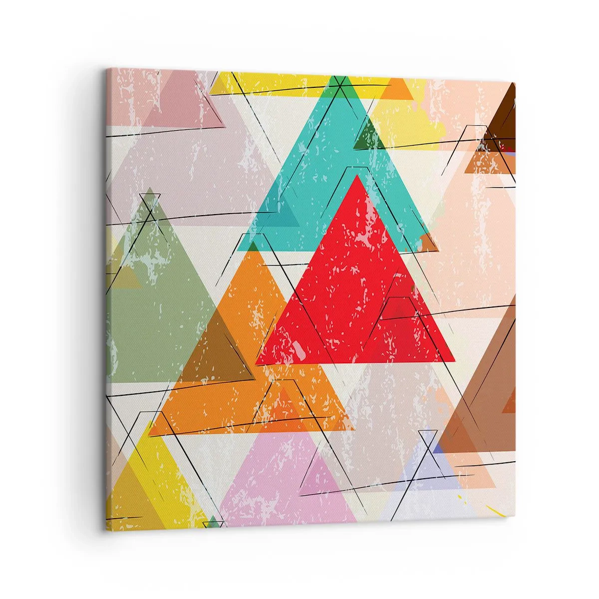 Cuadro sobre lienzo - Impresión de Imagen - De tres en tres - 50x50 cm