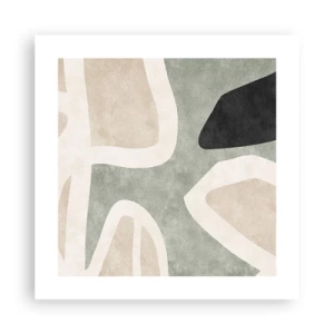 Póster - Composición con un toque negro - 40x40 cm