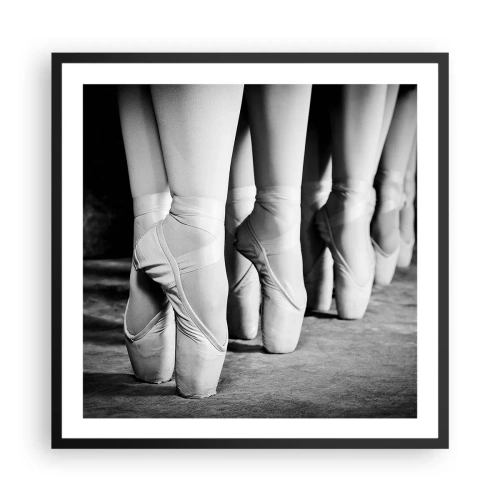 Póster en marco negro - En conjunto y al unísono - 60x60 cm